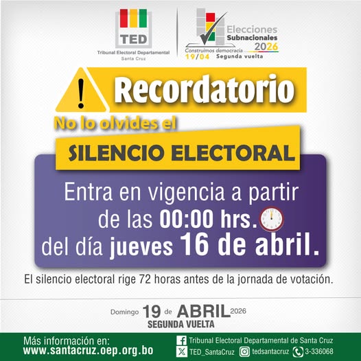 Este jueves marca el inicio de la veda proselitista en cinco regiones del país, obligando a los candidatos a retirar su publicidad de los medios y permitiendo que la ciudadanía inicie el periodo de reflexión antes de acudir a las urnas este domingo