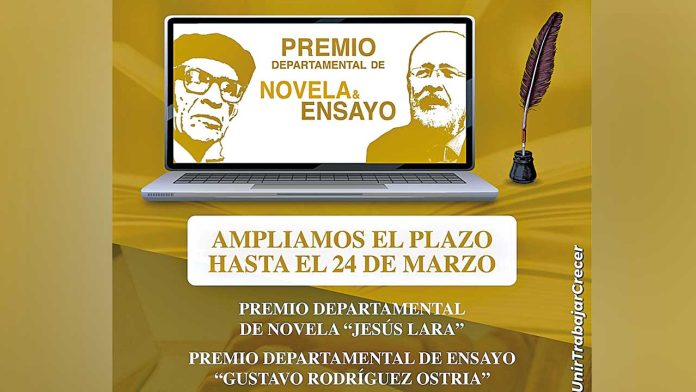 El Premio Departamental de Novela y Ensayo vuelve en Cochabamba